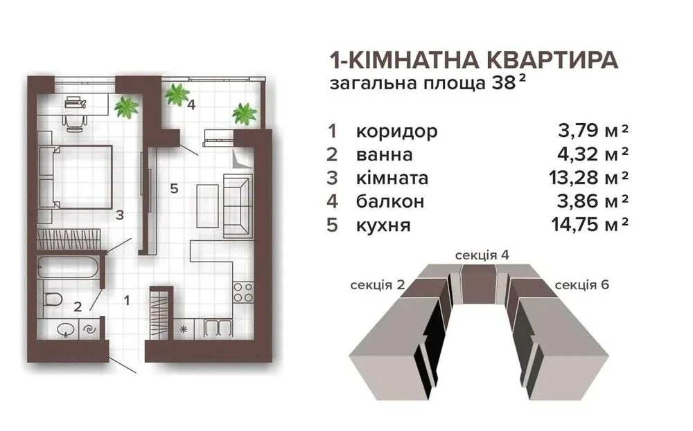 1-кім з наповненням та розтермінування
