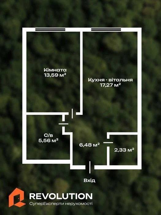 No commission. 1-room apartment for sale 45.23m2, Petra Hryhorenk Ave.