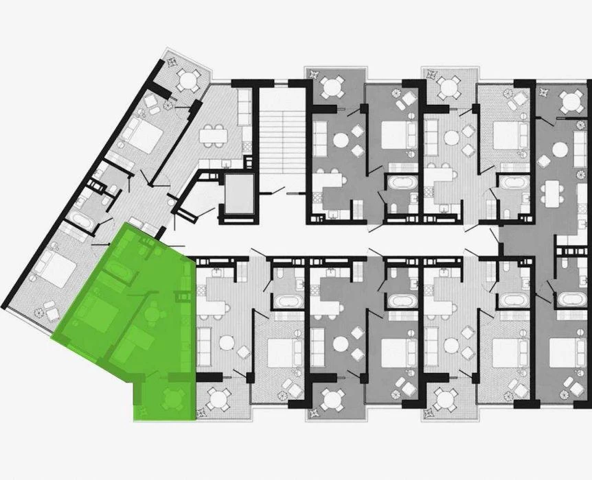No commission\ For sale 1-room apartment 42m2\ Residential complex Fruktova Aleya, Pod