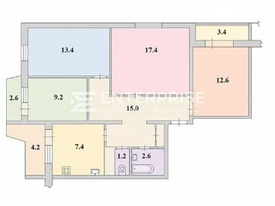 Sale of 4-room apartment 89 sq. m. on Myroslava Popovycha 15 street •