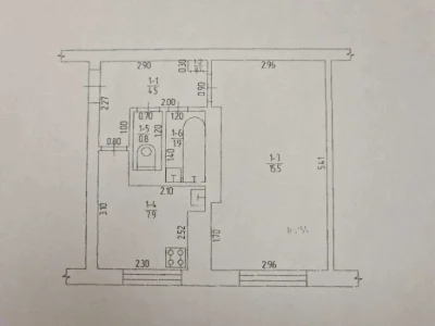 1кімнатна квартира