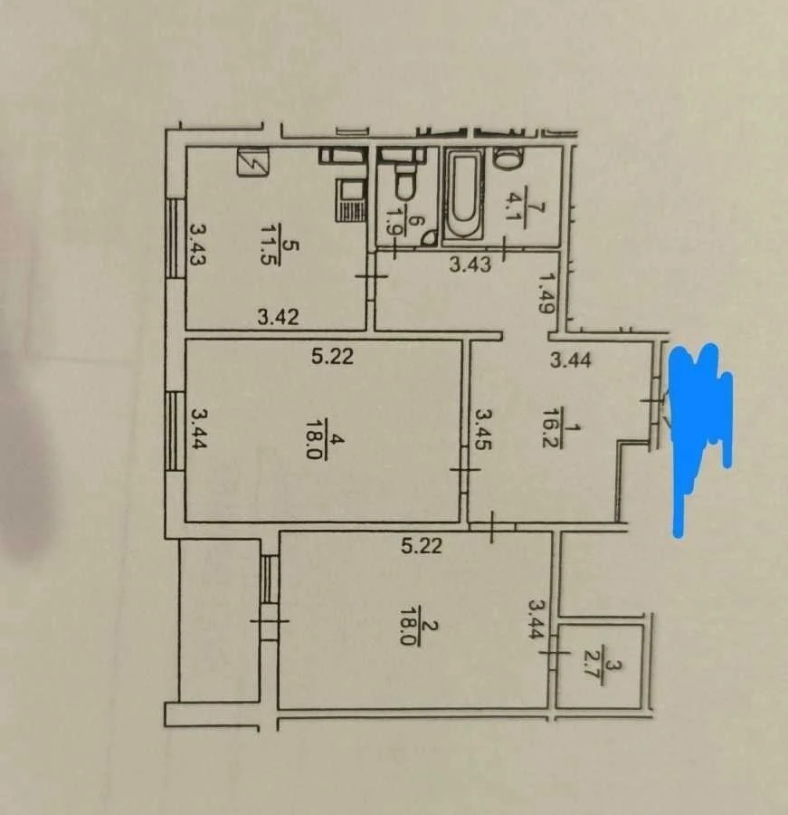 Sale of 2-room apartment of 78 m², Sergey Danchenko street, 3