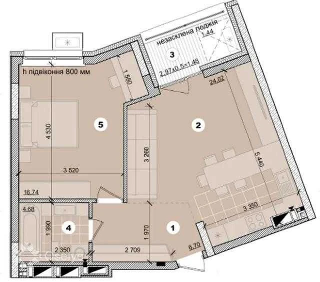 Business class house, residential complex Rusanivska Gavan, No %, 55 sq m, Naikr