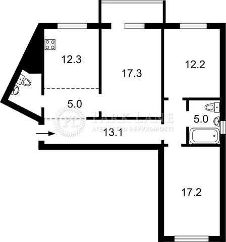 I will sell a 3-room apartment with renovations of the Karavaeva dacha, Yablonskaya 6 pro
