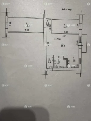 3 rooms, 56 sq. m., Pyatikhatki, Academician Kurchatov Ave. 11, RE-135170