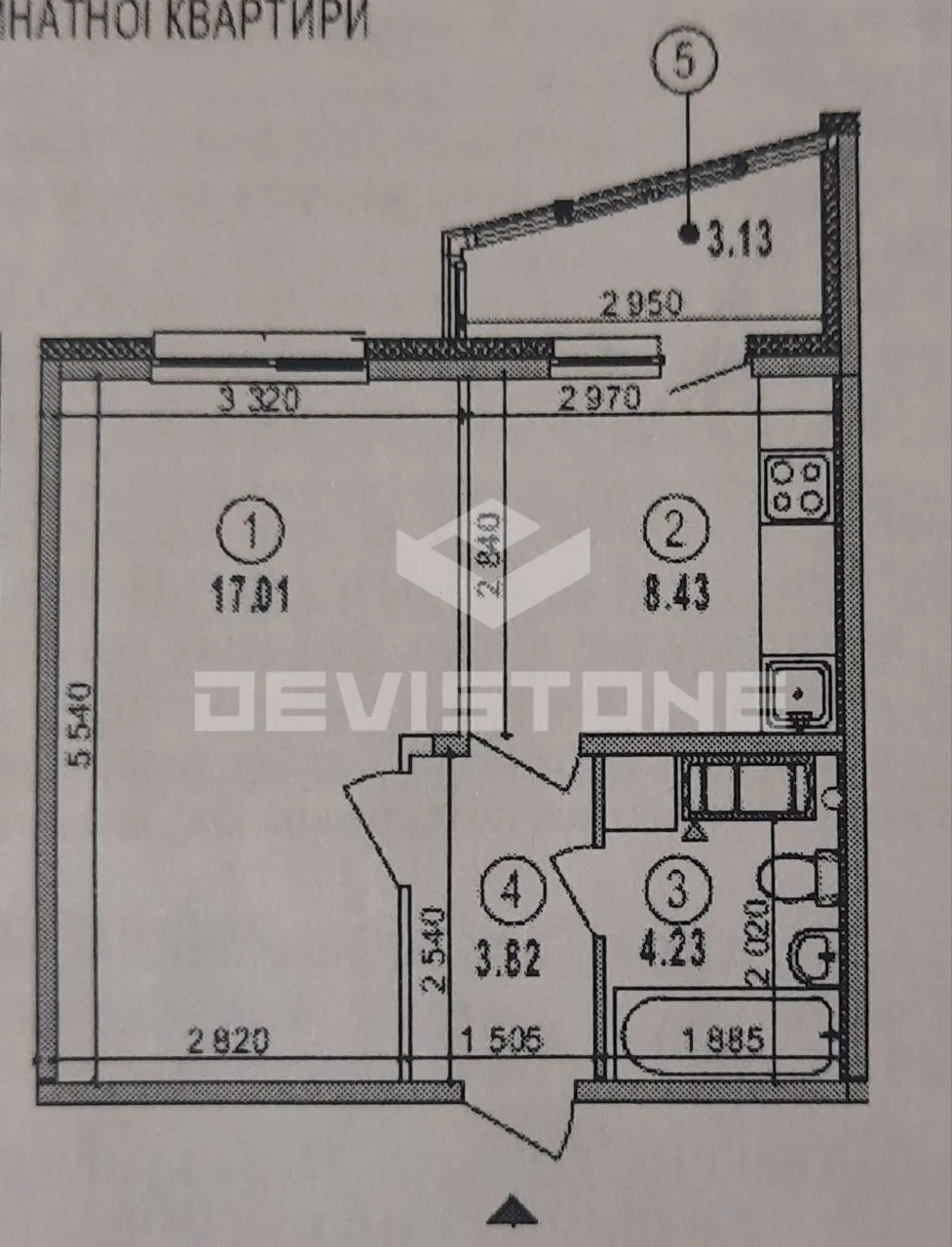 1-room apartment for sale 32 m², Berkovetska St., 6
