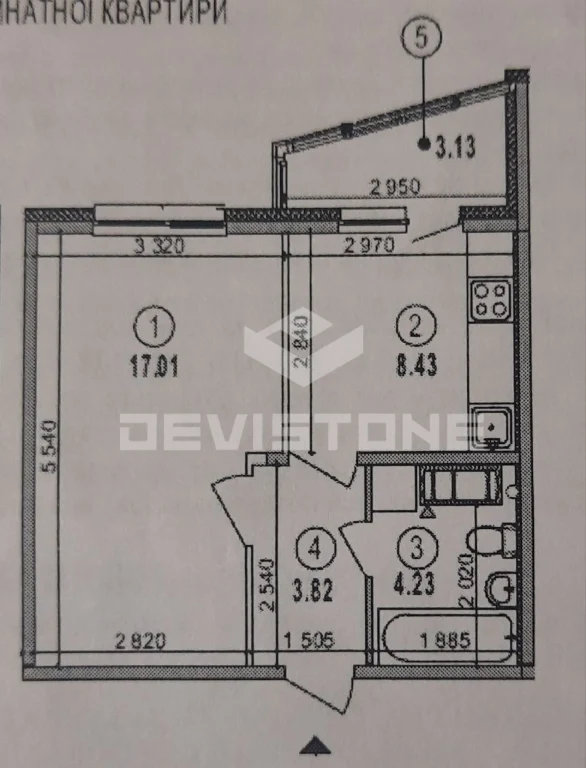 1-room apartment for sale 32 m², Berkovetska St., 6