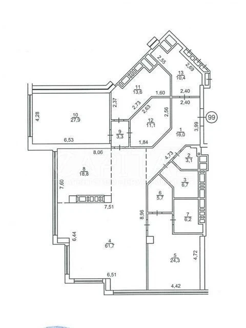 Sale of 4-room apartment 209 sq. m on 11B Ivan Mazepy St. • ID 3