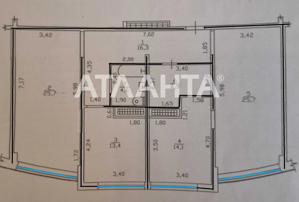 3-room apartment on the middle floor, Zvezdny gorodok, Park Pobed