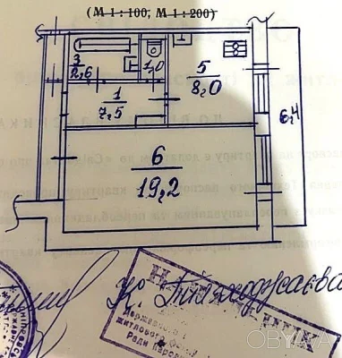1-room apartment, 38 square meters. m