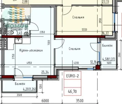 Продам 1 комн в ЖК Пространство на Дачной. 12 ст. Фонтана. Д