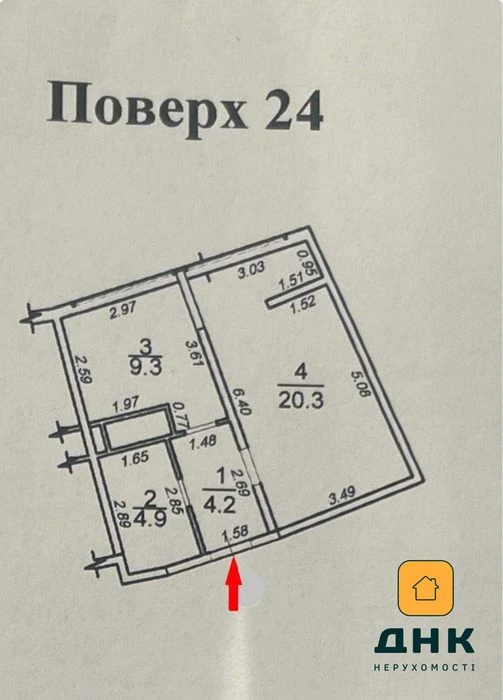 32 Жемчужина, Каманина 38 м² с ремонтом