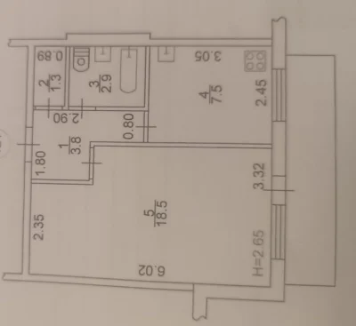 I am selling 1 apartment of 39 m2 in Saltivka cheaply.
