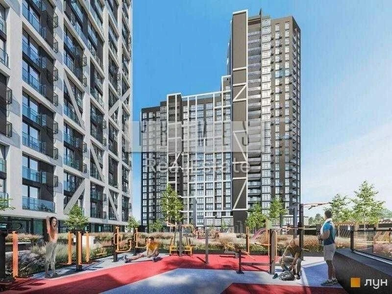 2-room apartment for sale 80m2 Nordica Residence Zaliznychne shosse 45