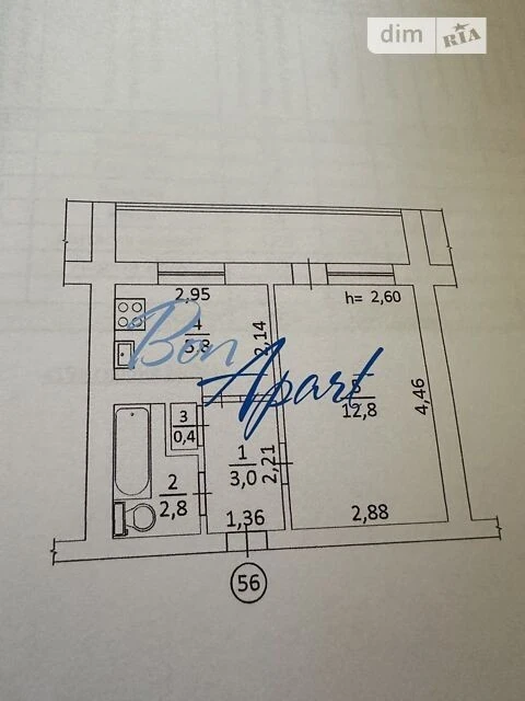 Sale of 1-room apartment 30 sq. m on Dmytra Pavlichka Avenue 3 • ID