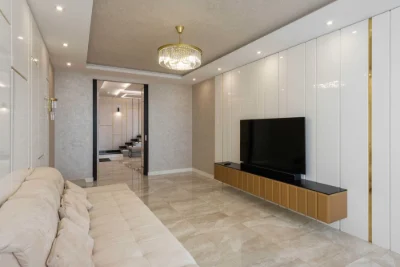 WITHOUT% 2-level apartment with a terrace in the Victory V residential complex, furniture, equipment