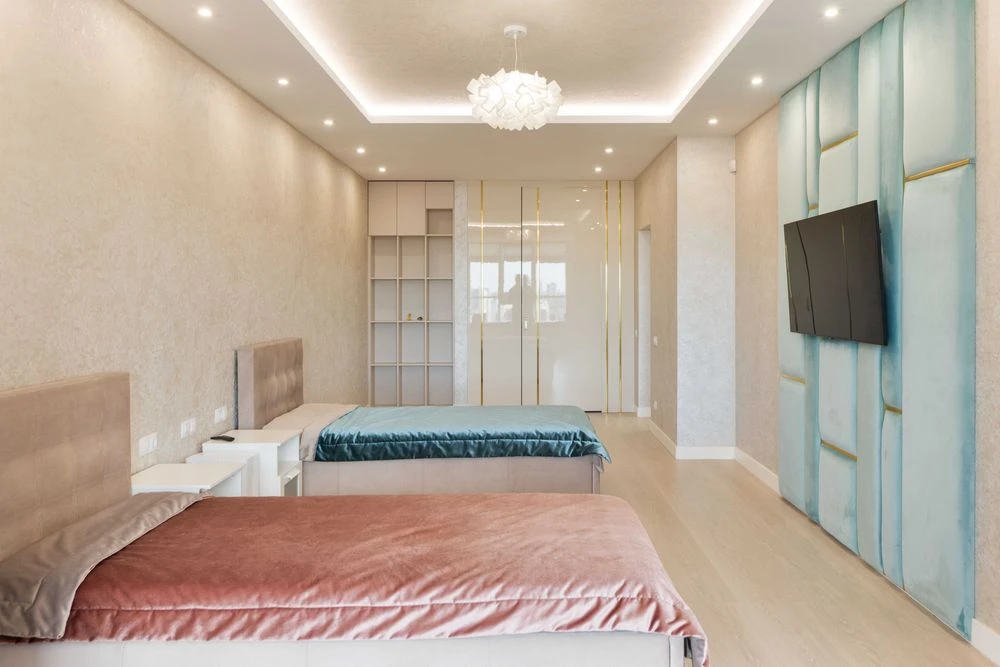 WITHOUT% 2-level apartment with a terrace in the Victory V residential complex, furniture, equipment