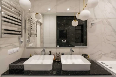 WITHOUT% 2-level apartment with a terrace in the Victory V residential complex, furniture, equipment