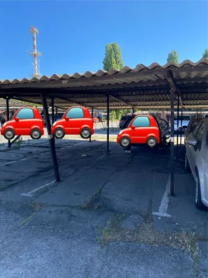 A place in a guarded parking lot