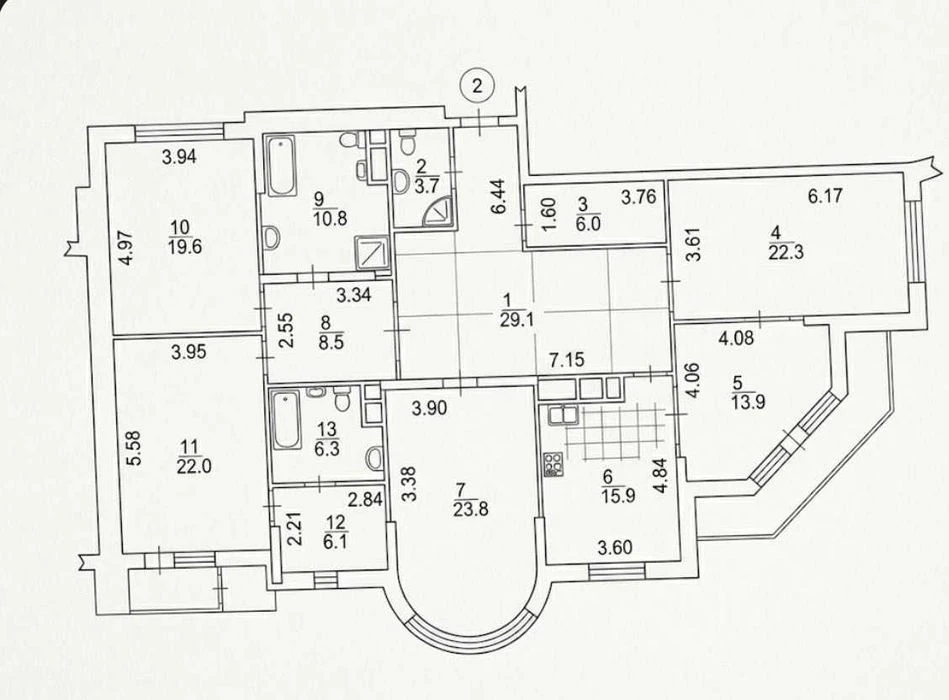 Center, no commission, 4-room residence of the residential complex "Diamant" | Taras St.