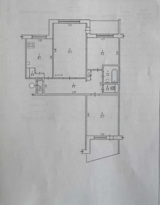 Продаж 3 кімнатної квартири Алмазний 3/9 №21365