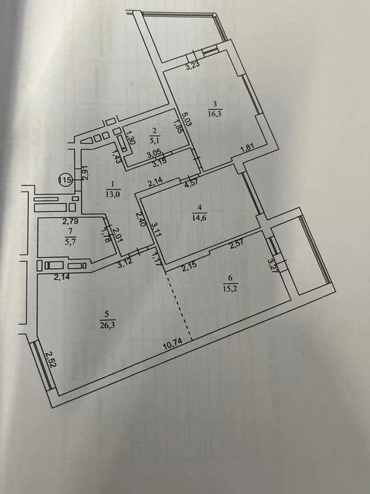 Zabolotnogo 15G 3-room apartment 106 sq. m, with ownership rights