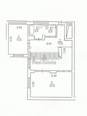 Sale of 2-room apartment 74.4 sq. m. on Dmytrivska St. 69, apt. 27