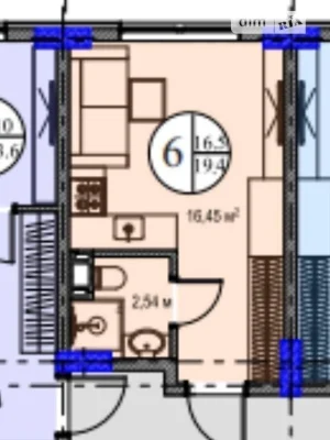 Sale of 1-room apartment 19.6 sq. m. on ul. Skifska 12 • ID 34564