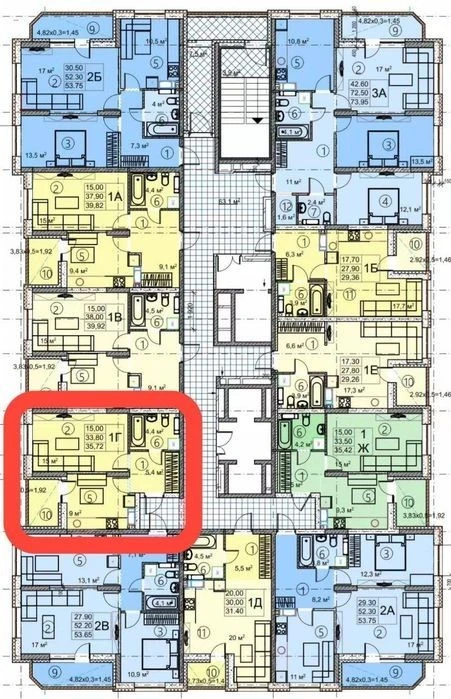 Central Hills residential complex. One-room apartment for sale 36.22 sq m.