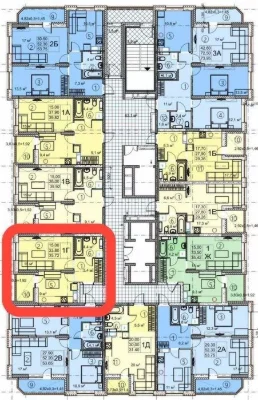 Central Hills residential complex. One-room apartment for sale 36.22 sq m.