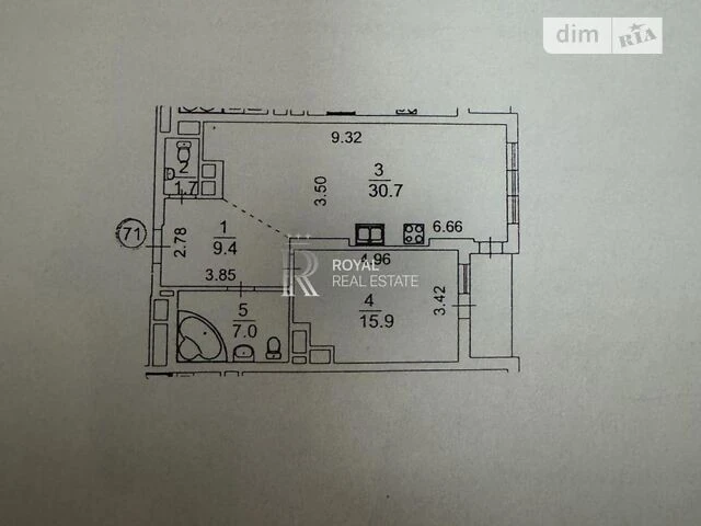 Продаж 1к квартири 67 кв. м на вул. Генерала Шаповала 2 • ID