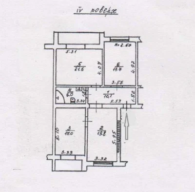 3-комнатная квартира в центре, ЖК "Синяя Птица", 482116