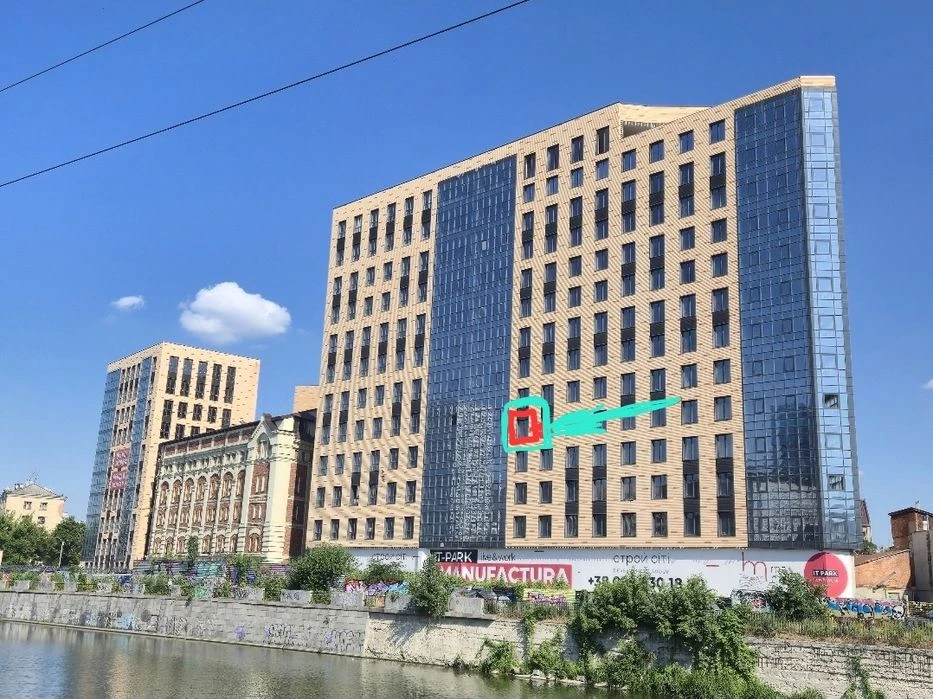 For sale: 1-room apartment, 23 sq. m., Manufaktura residential complex, with a view of the embankment. Section
