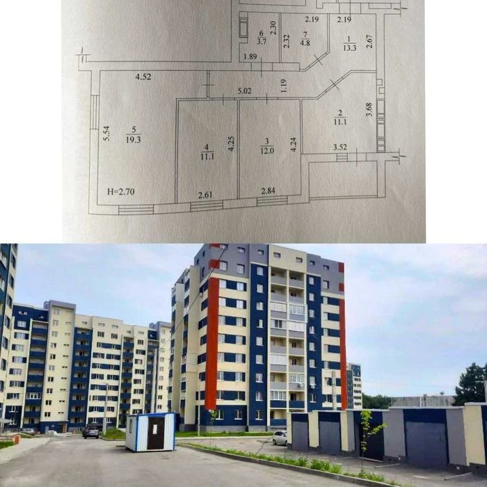 Residential Complex POBEDY 2 for sale 3-room apartment 77.1 sq.m. MV