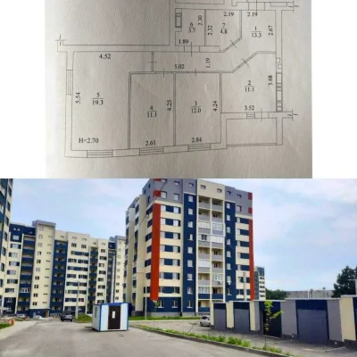 Residential Complex POBEDY 2 for sale 3-room apartment 77.1 sq.m. MV