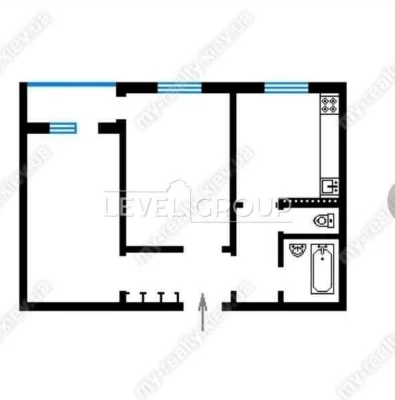 A wonderful two-room apartment in a quiet area is offered for sale.