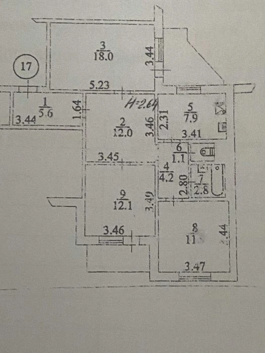 Sale of 3-room apartment 82.5 sq. m. on Mykola Lavrukhina St. 7, apt.