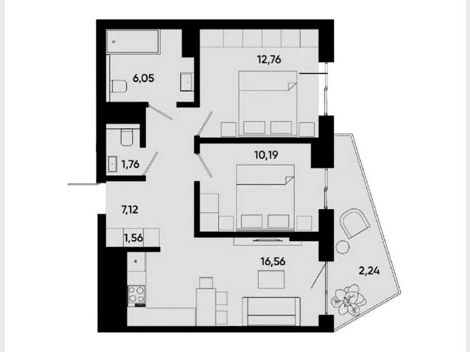 Apartment. Lviv, Malogoloskivska St., (Building 2)