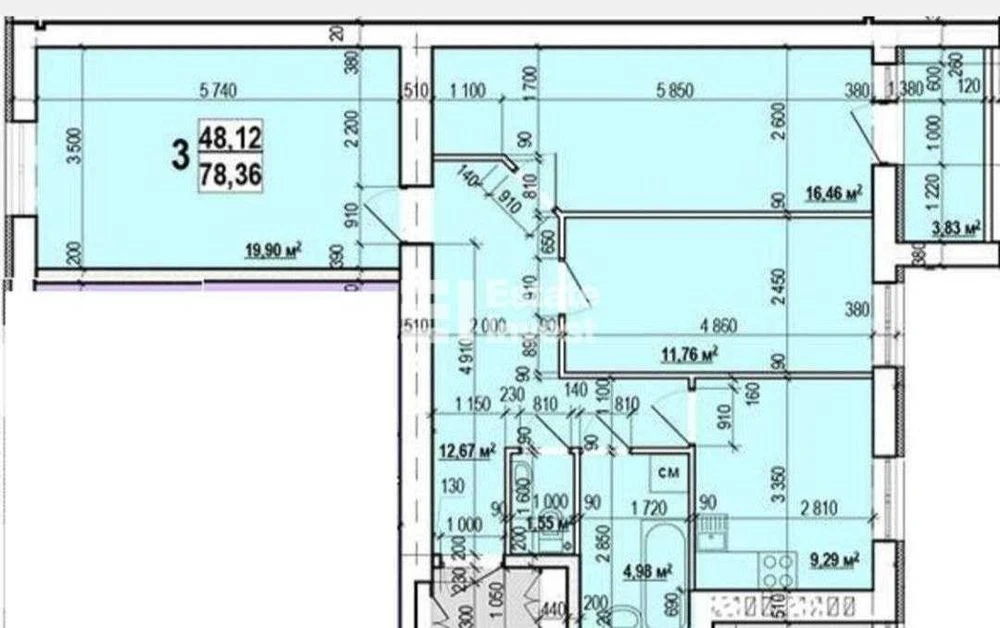 I will sell a 3-room apartment on Heroiv Kharkov Ave., 7, Mira-3 residential complex