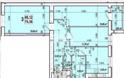 I will sell a 3-room apartment on Heroiv Kharkov Ave., 7, Mira-3 residential complex