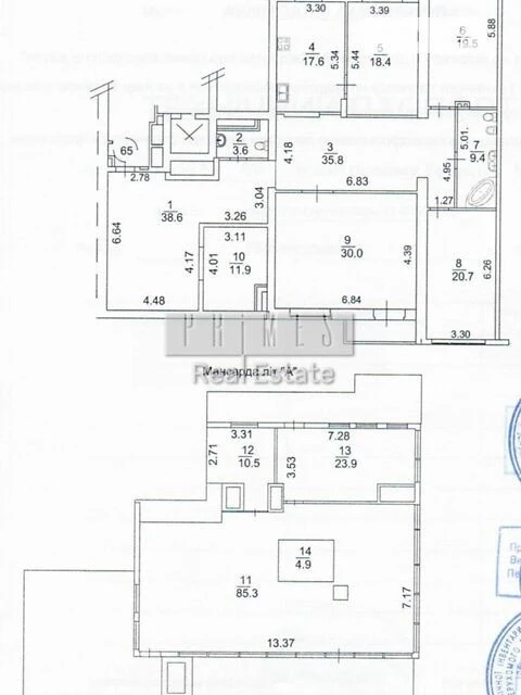 Продаж 6к квартири 357.9 кв. м на вул. Круглоуніверситетська