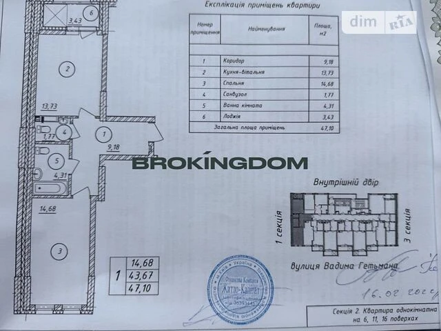Sale of 1-room apartment 47.1 sq. m on Industrialnyi 2 • ID