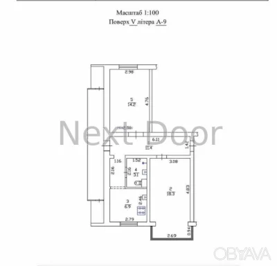 2-room apartment, 63.2 sq.m.