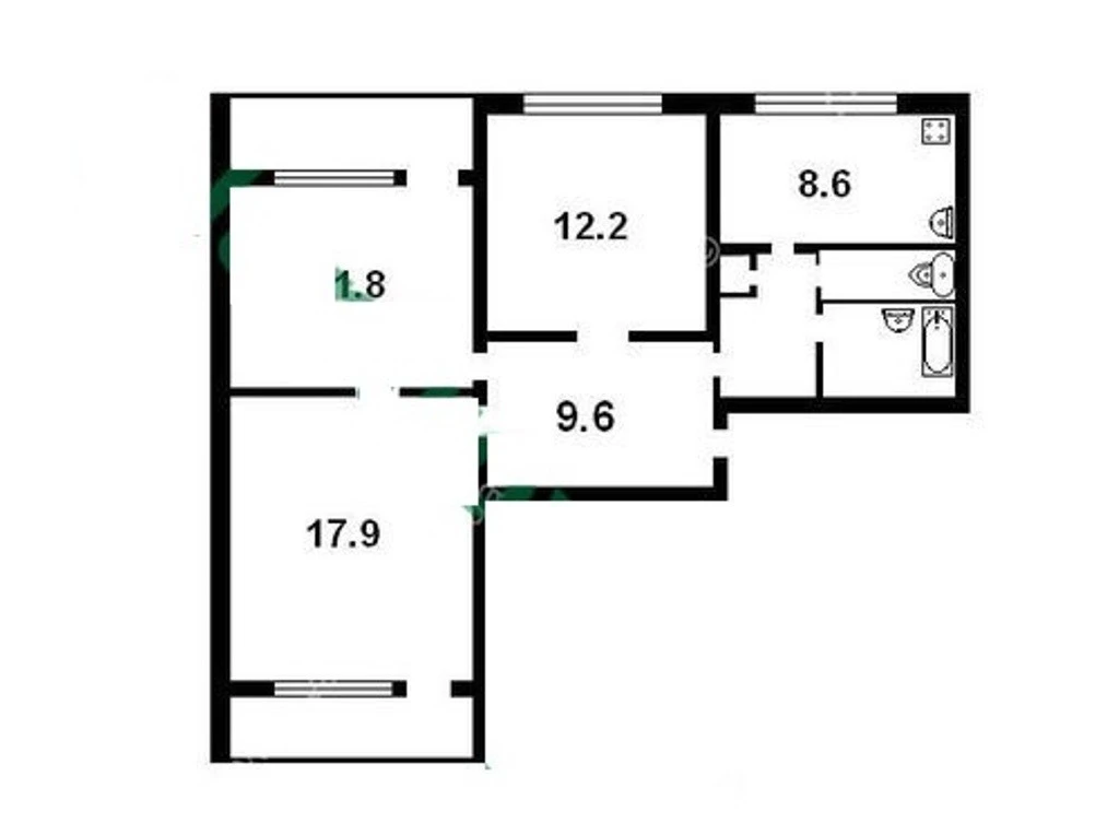 2-room apartment for sale 40 m², Kharkivske shosse, 50A