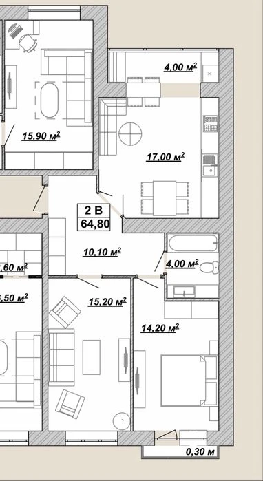 Терміновий перепродаж дво кімнатної квартири в ЖК Княгинин