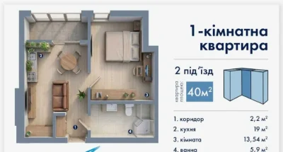 Однокімнатна квартира