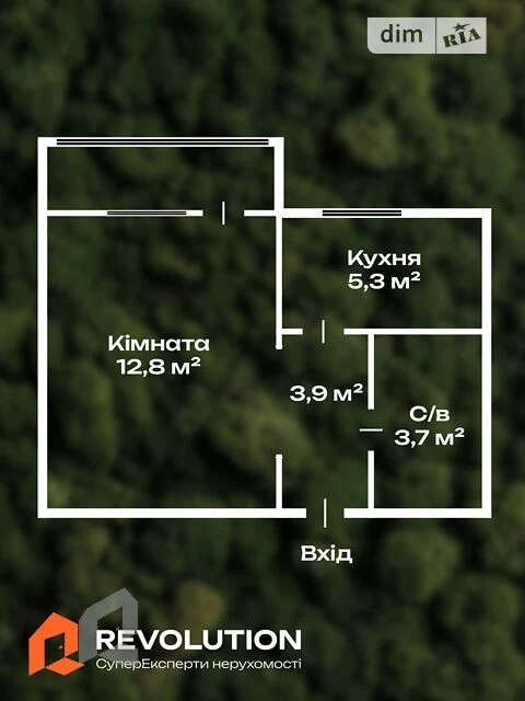 Sale of 1-room apartment 26.47 sq. m on Mykoly Bazhana Ave. 5V •