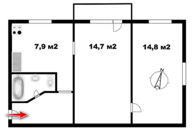 For sale 2-room apartment Vyshgorodskyi massif Priorka st. Mukachevsk