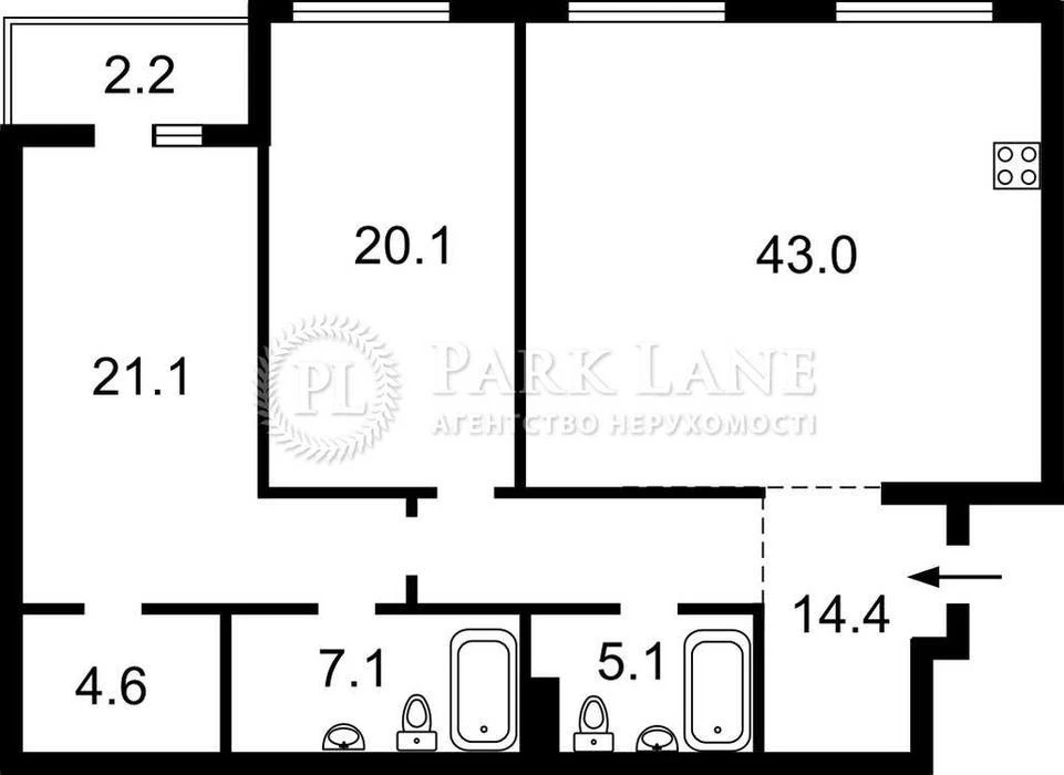 Sale of a new three-room apartment in a modern residential complex in Podol