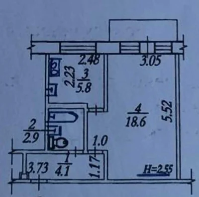 I will sell a 1-room apartment on Kadenyuka (Tankopia) Street, 32 in